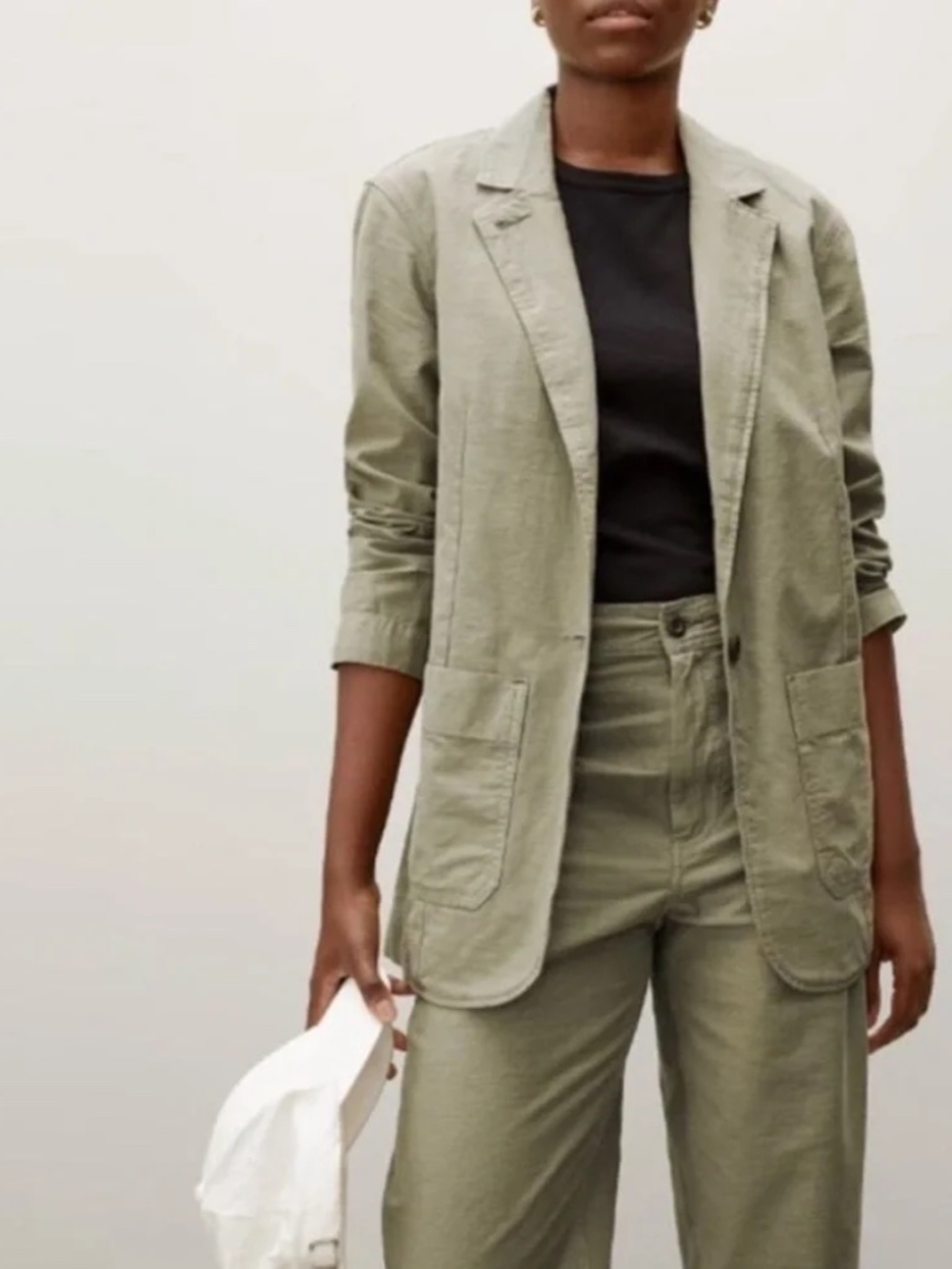 Everlane Light Green Women's Blazer Jacket